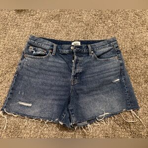 Pistola Distressed Blue Jean Shorts